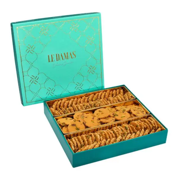 Le Damas Barazek – Crunchy Sesame & Pistachio Cookies – 500g